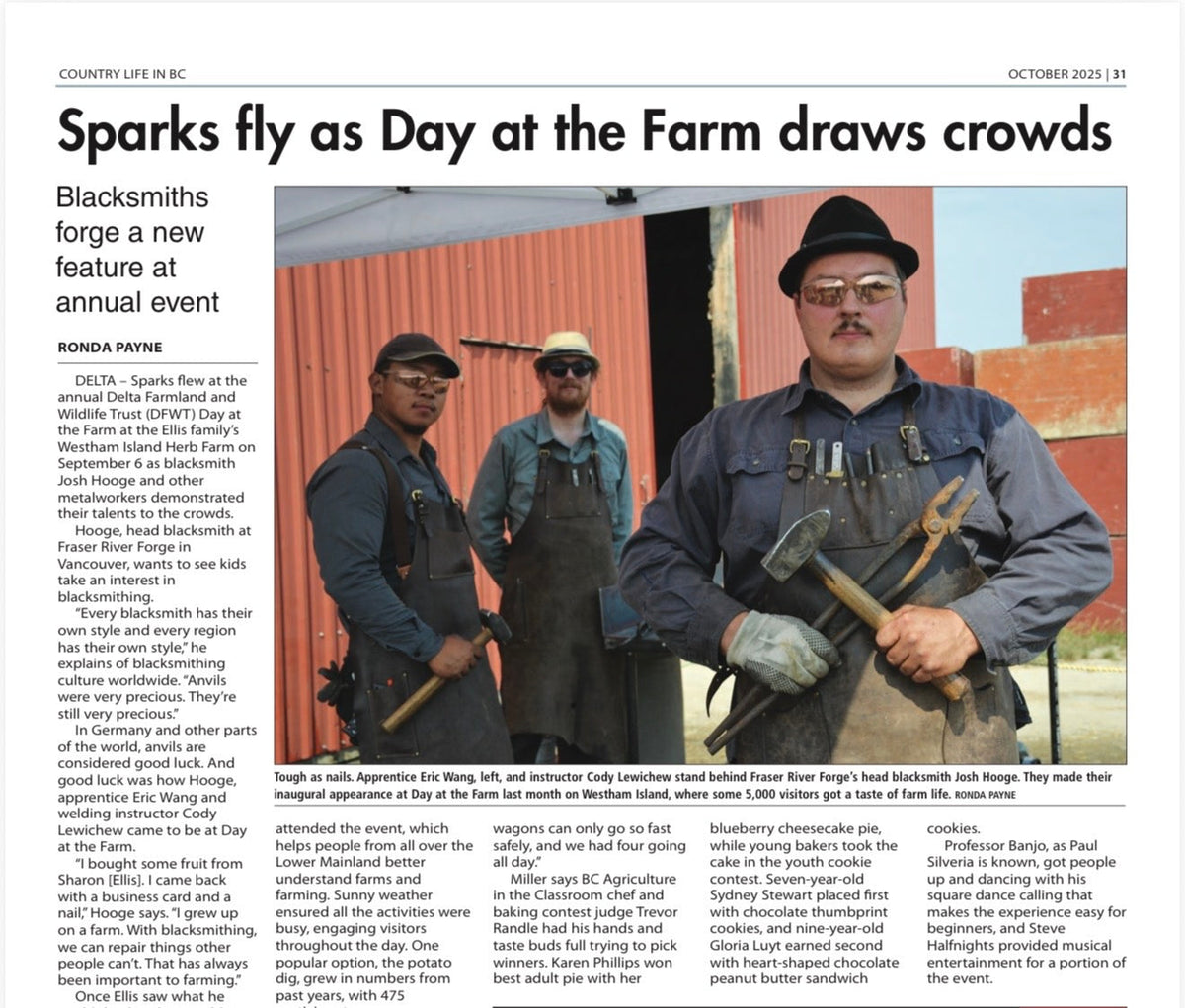 Check out our feature in Country Life In BC